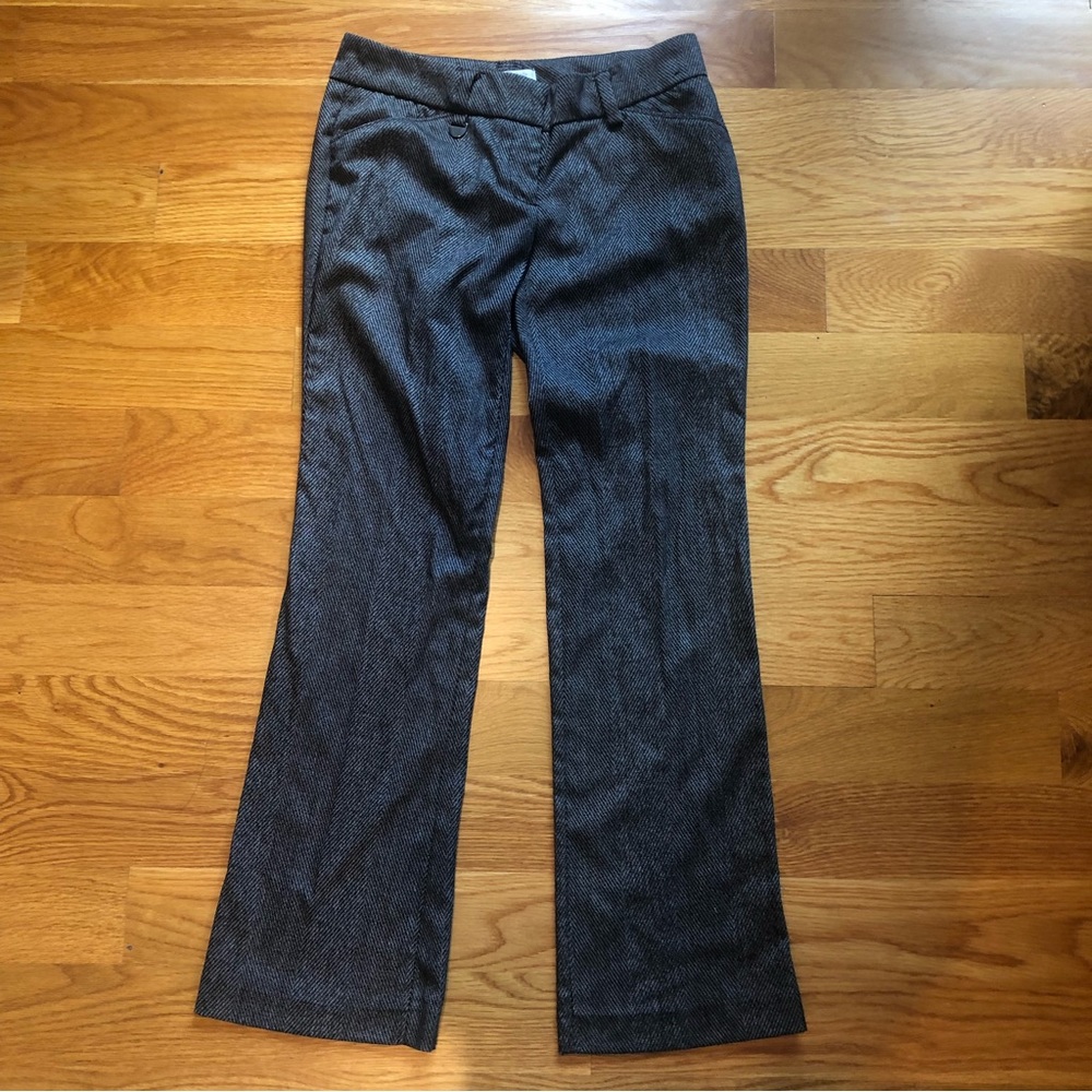 New York Company Gray Black Stretch Bootcut Tweed Pants 2P